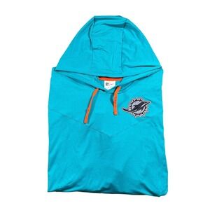 NWOT Nike Miami Dolphins Sideline Pop Performance Pullover Hoodie T-Shirt Sz 4XL